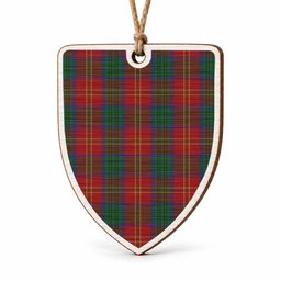 Connolly Tartan Shield Wood Ornament , Pick Your Clan & Regional Plaid