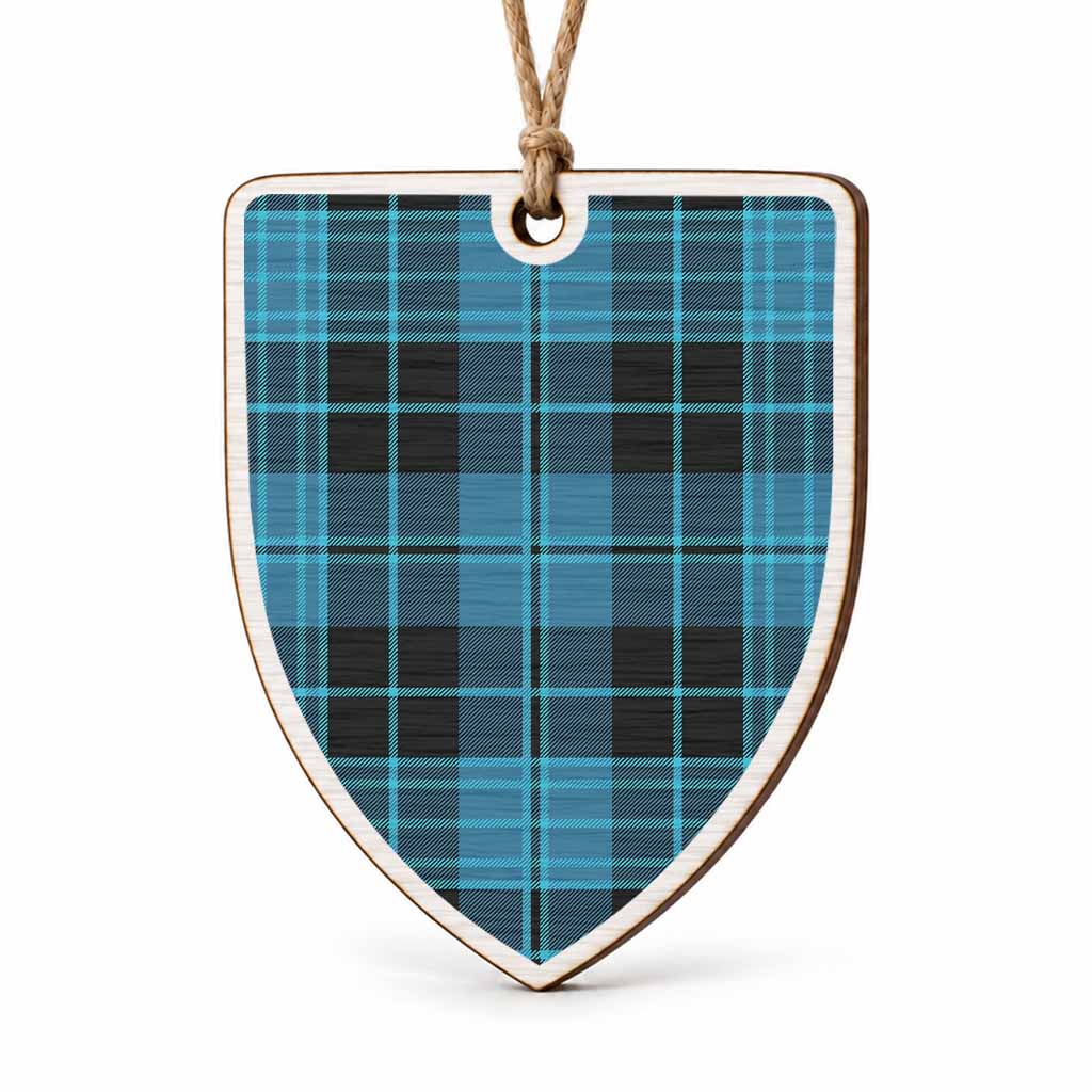 Clergy Tartan Shield Wood Ornament , Pick Your Clan & Regional Plaid