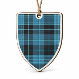 Clergy Tartan Shield Wood Ornament , Pick Your Clan & Regional Plaid