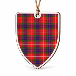 Abernethy Tartan Shield Wood Ornament , Pick Your Clan & Regional Plaid