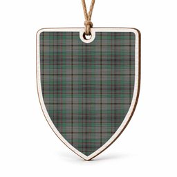 Craig Tartan Shield Wood Ornament , Pick Your Clan & Regional Plaid