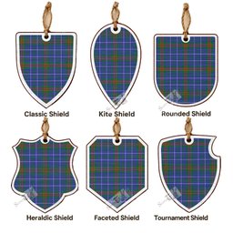 Edmonstone Tartan Shield Wood Ornament , Pick Your Clan & Regional Plaid