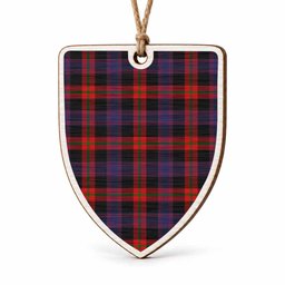Brown (Broun) Tartan Shield Wood Ornament , Pick Your Clan & Regional Plaid