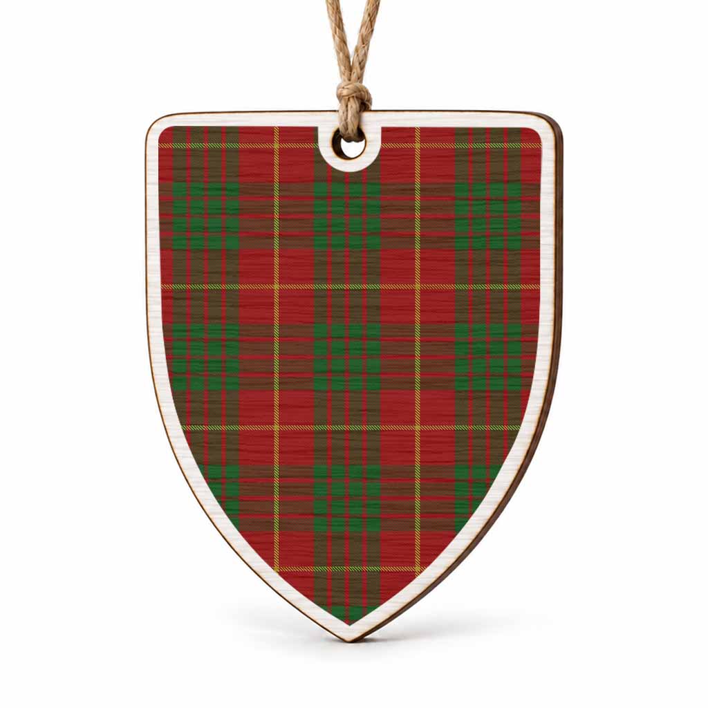 Cameron Tartan Shield Wood Ornament , Pick Your Clan & Regional Plaid