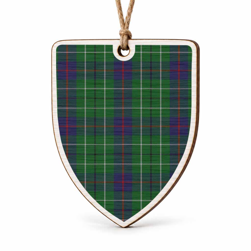 Duncan Tartan Shield Wood Ornament , Pick Your Clan & Regional Plaid