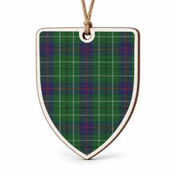 Duncan Tartan Shield Wood Ornament , Pick Your Clan & Regional Plaid