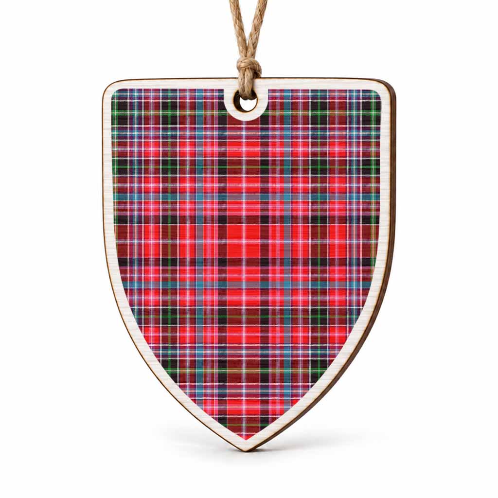 Aberdeen District Tartan Shield Wood Ornament , Pick Your Clan & Regional Plaid