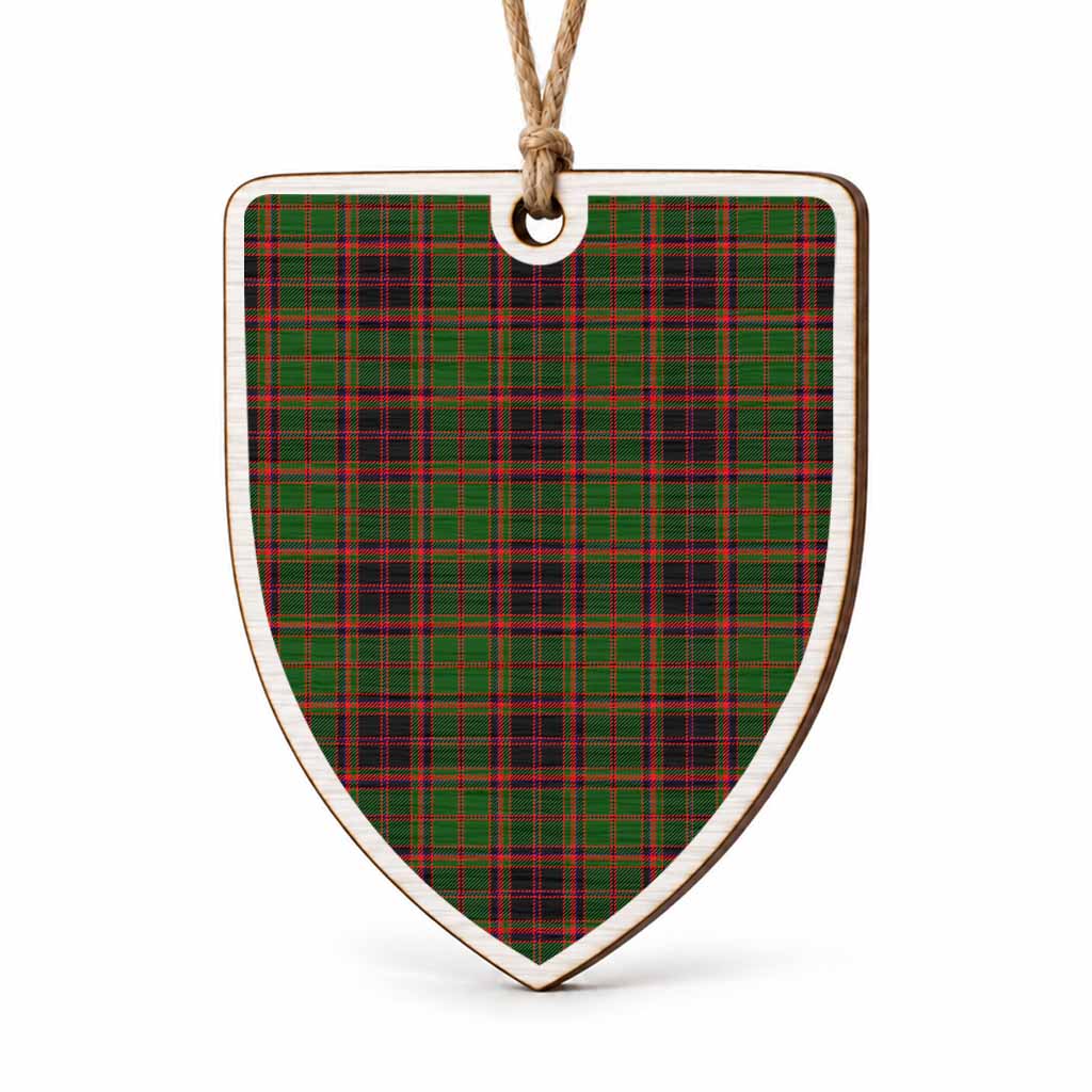 Buchan Tartan Shield Wood Ornament , Pick Your Clan & Regional Plaid