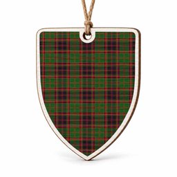 Buchan Tartan Shield Wood Ornament , Pick Your Clan & Regional Plaid