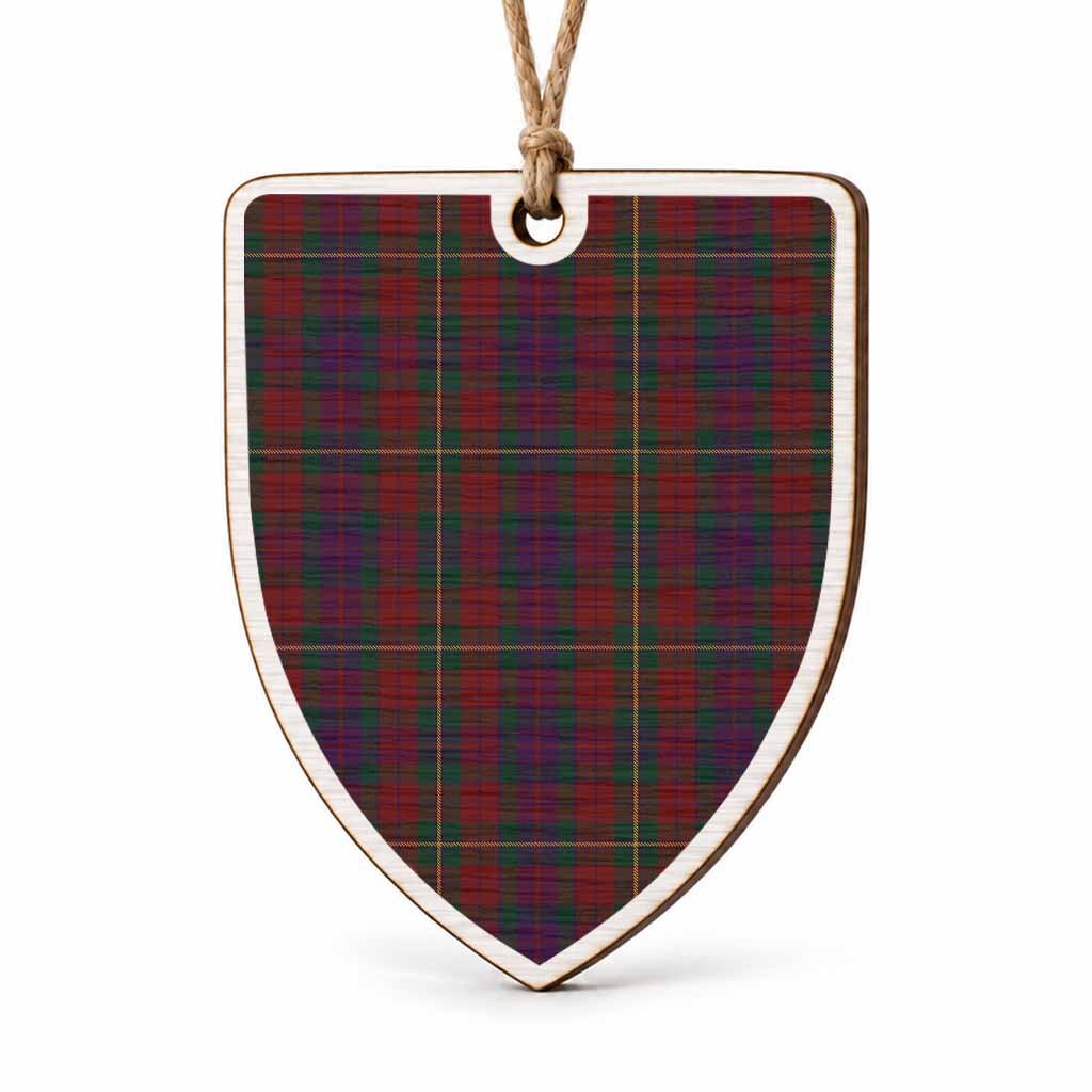 Clare Tartan Shield Wood Ornament , Pick Your Clan & Regional Plaid