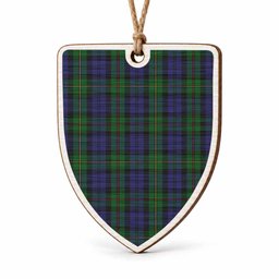 MacEwan (MacEwen) Tartan Shield Wood Ornament , Pick Your Clan & Regional Plaid