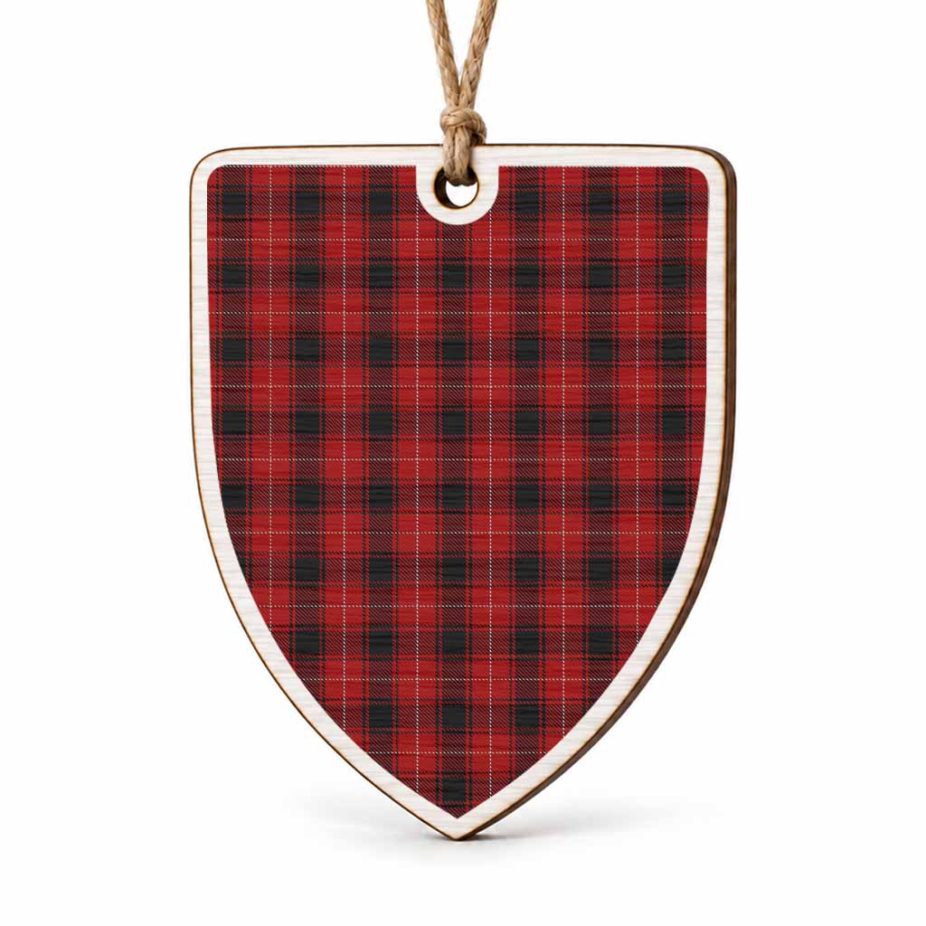 MacIver (McIver) Tartan Shield Wood Ornament , Pick Your Clan & Regional Plaid