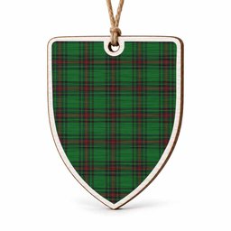 Logie Tartan Shield Wood Ornament , Pick Your Clan & Regional Plaid