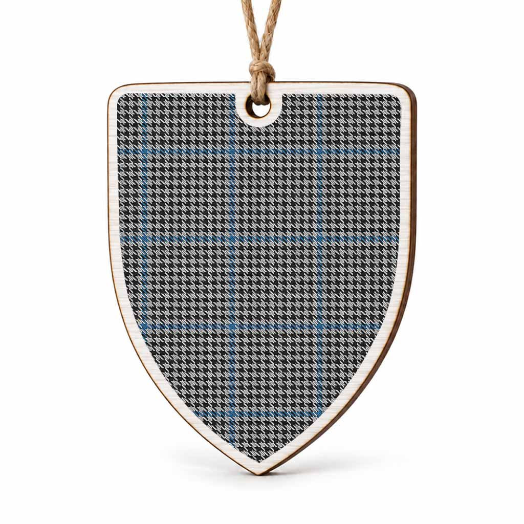 Gladstone (Gladstanes) Tartan Shield Wood Ornament , Pick Your Clan & Regional Plaid