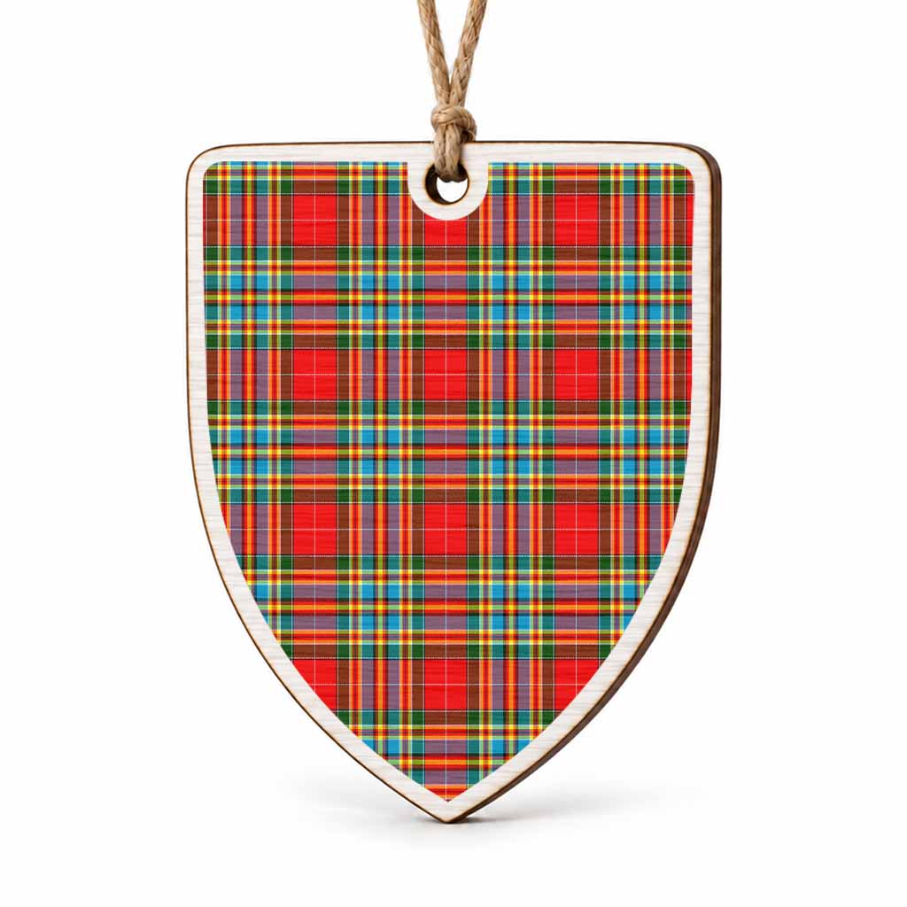 Chattan Tartan Shield Wood Ornament , Pick Your Clan & Regional Plaid