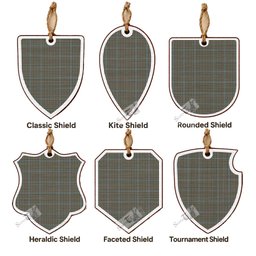Haig Tartan Shield Wood Ornament , Pick Your Clan & Regional Plaid