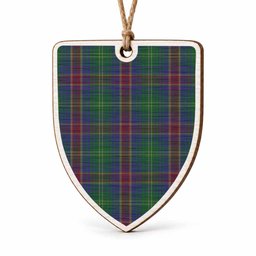 Hart Tartan Shield Wood Ornament , Pick Your Clan & Regional Plaid