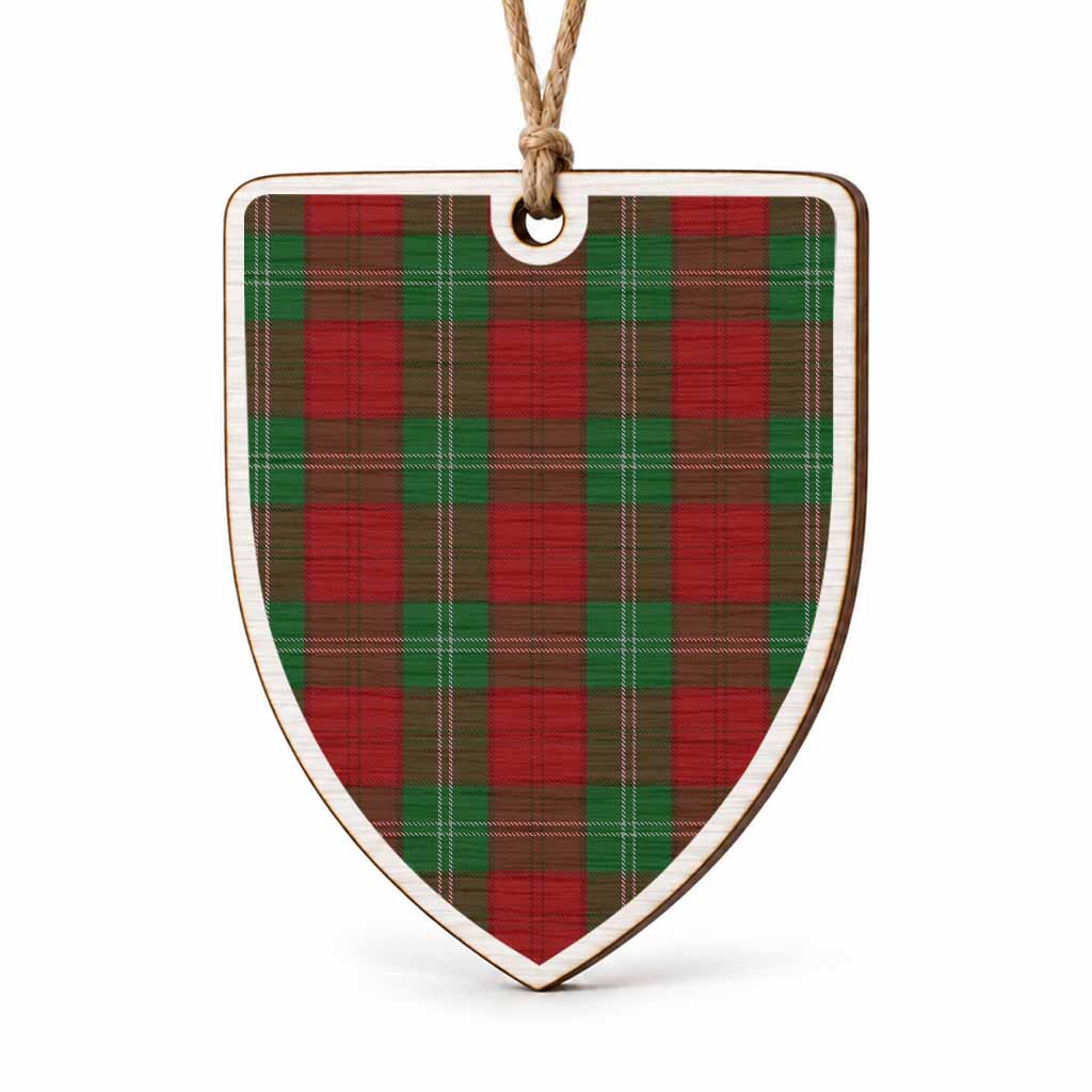 Lennox Tartan Shield Wood Ornament , Pick Your Clan & Regional Plaid