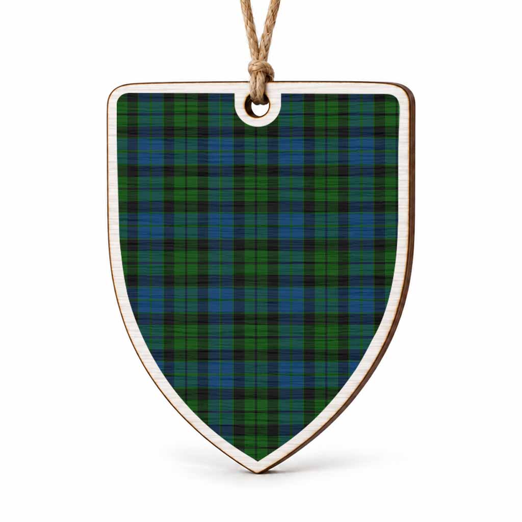 McCoy Tartan Shield Wood Ornament , Pick Your Clan & Regional Plaid
