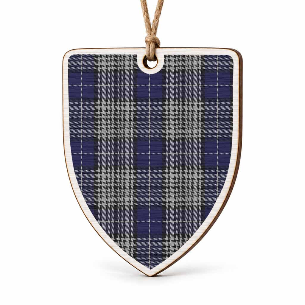 Napier Tartan Shield Wood Ornament , Pick Your Clan & Regional Plaid