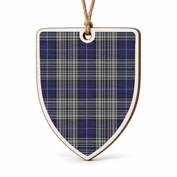 Napier Tartan Shield Wood Ornament , Pick Your Clan & Regional Plaid