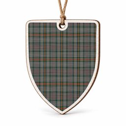 Howell of Wales Tartan Shield Wood Ornament , Pick Your Clan & Regional Plaid
