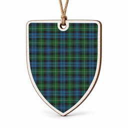 Lamont Tartan Shield Wood Ornament , Pick Your Clan & Regional Plaid