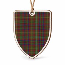 MacMaster (McMaster) Tartan Shield Wood Ornament , Pick Your Clan & Regional Plaid