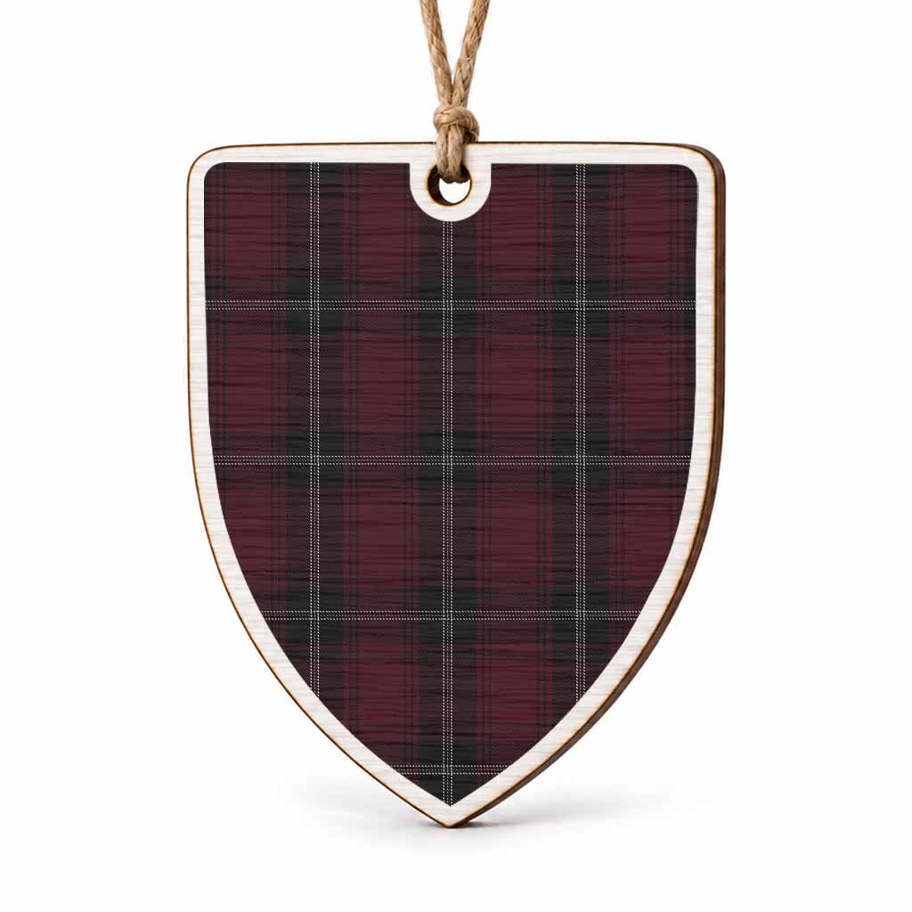Llewellen of Wales Tartan Shield Wood Ornament , Pick Your Clan & Regional Plaid