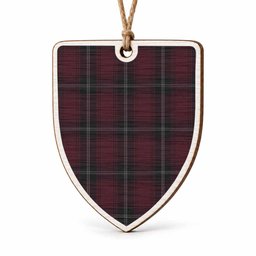 Llewellen of Wales Tartan Shield Wood Ornament , Pick Your Clan & Regional Plaid