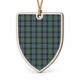 Melville Tartan Shield Wood Ornament , Pick Your Clan & Regional Plaid