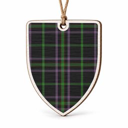 O'Boyle Tartan Shield Wood Ornament , Pick Your Clan & Regional Plaid