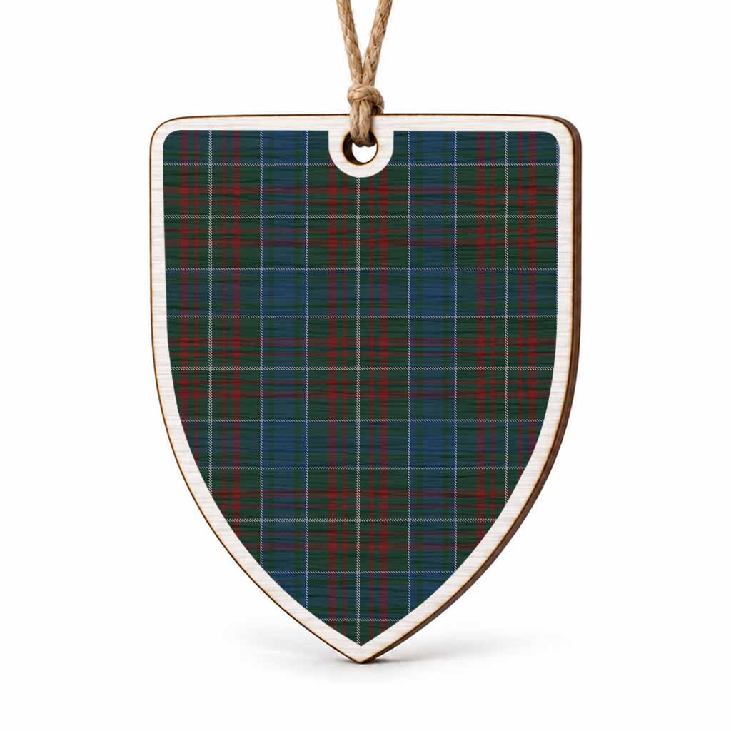 MacConnell (McConnell) Tartan Shield Wood Ornament , Pick Your Clan & Regional Plaid