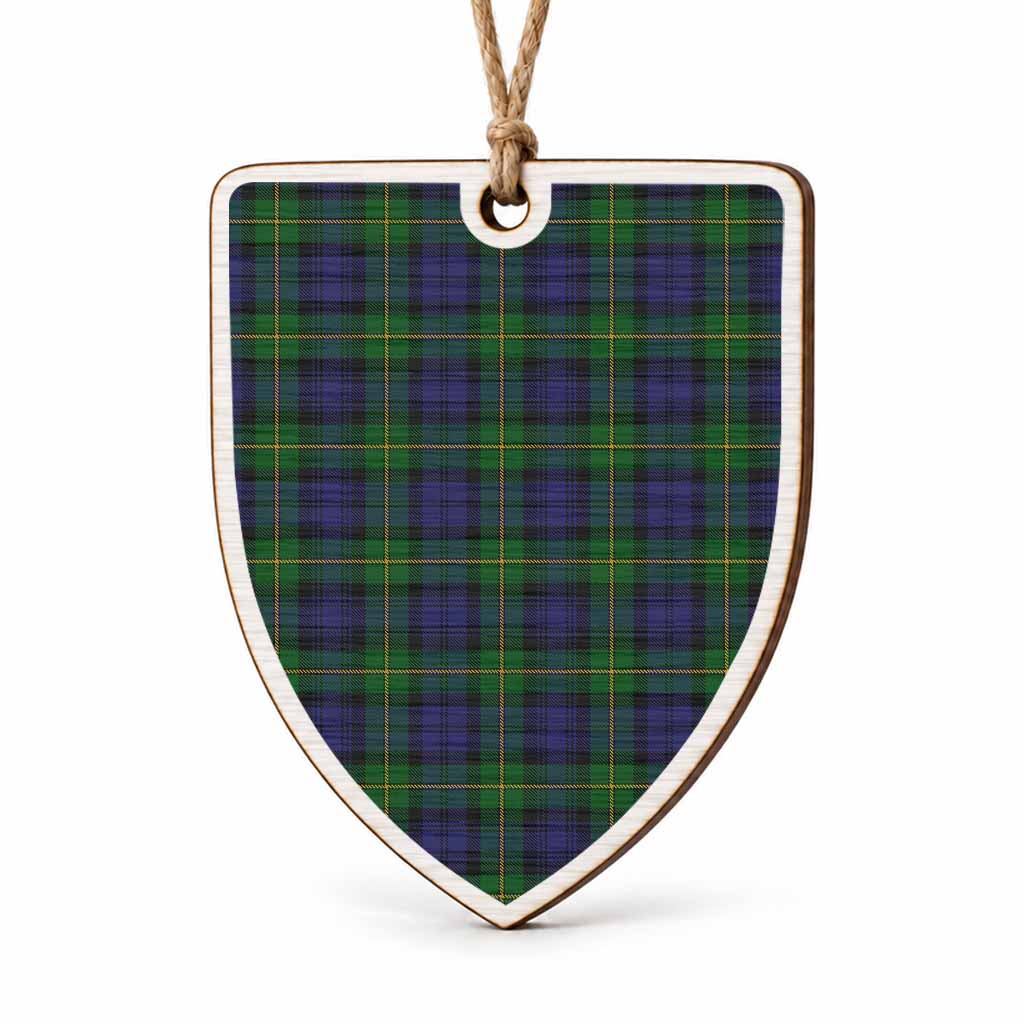Gordon Tartan Shield Wood Ornament , Pick Your Clan & Regional Plaid