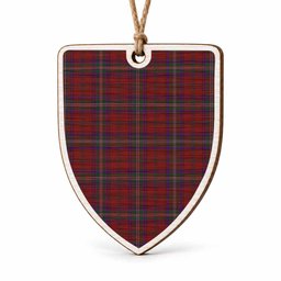 McClure Tartan Shield Wood Ornament , Pick Your Clan & Regional Plaid