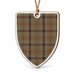 O'Keefe Tartan Shield Wood Ornament , Pick Your Clan & Regional Plaid