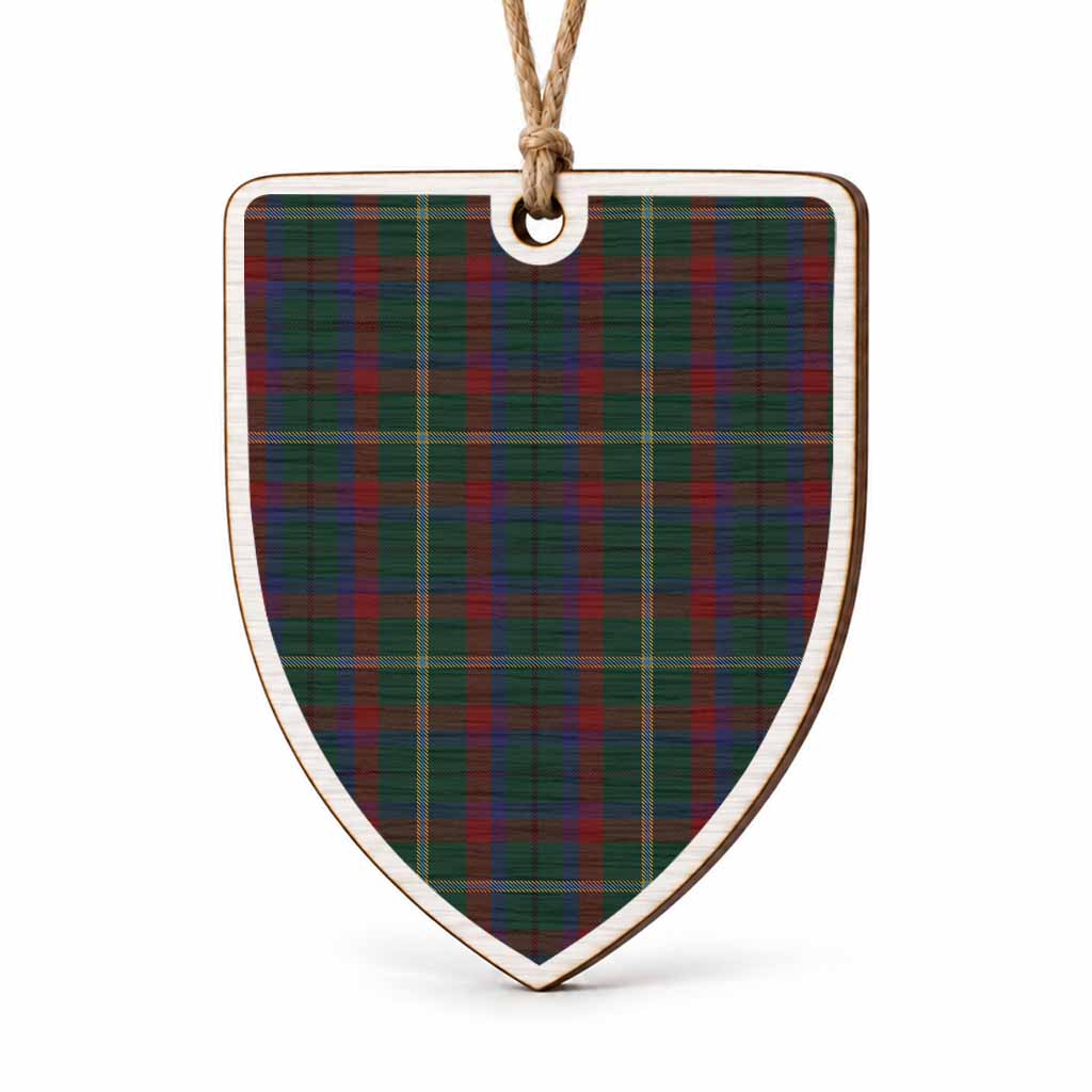 Mayo Tartan Shield Wood Ornament , Pick Your Clan & Regional Plaid