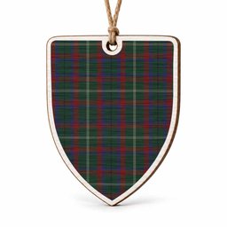 Mayo Tartan Shield Wood Ornament , Pick Your Clan & Regional Plaid