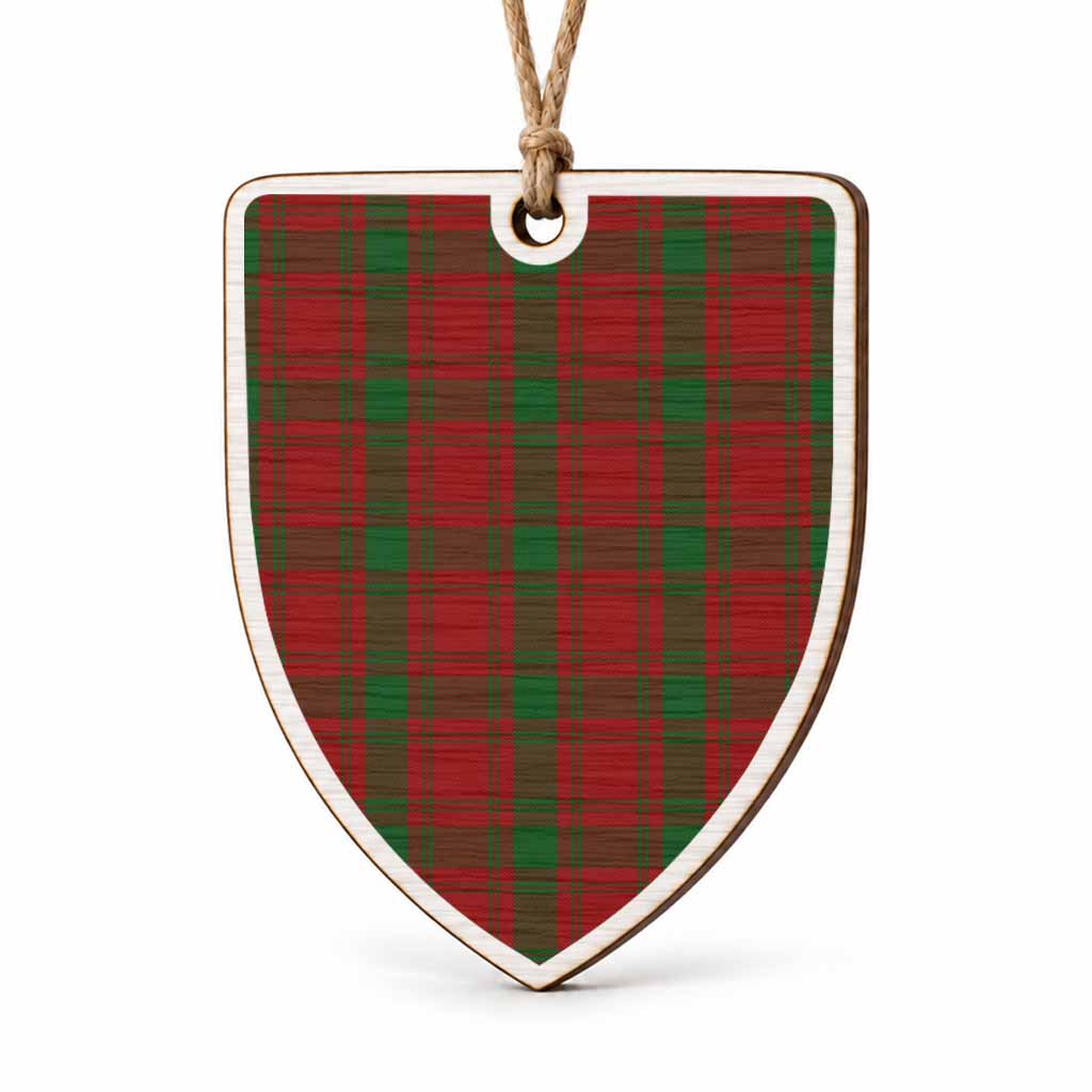 MacQuarrie (McQuarrie) Tartan Shield Wood Ornament , Pick Your Clan & Regional Plaid