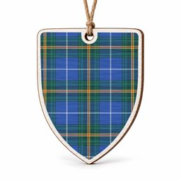Nova Scotia Tartan Shield Wood Ornament , Pick Your Clan & Regional Plaid