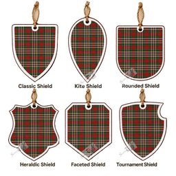 MacGill (MakGill) Tartan Shield Wood Ornament , Pick Your Clan & Regional Plaid