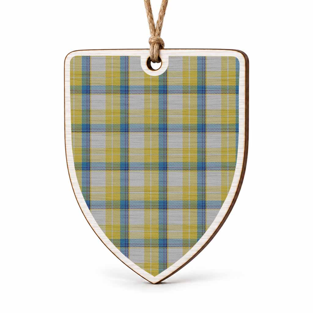 MacGrath (McGrath) Tartan Shield Wood Ornament , Pick Your Clan & Regional Plaid