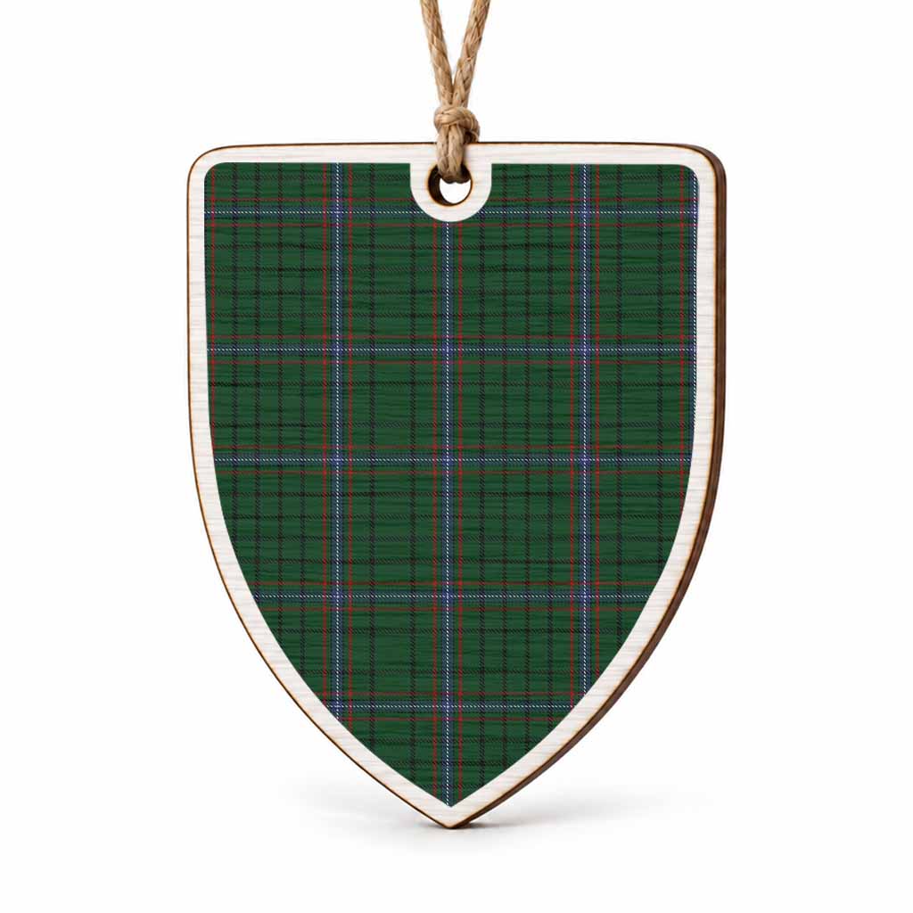 MacRae (McRae) Tartan Shield Wood Ornament , Pick Your Clan & Regional Plaid