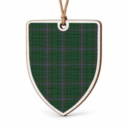 MacRae (McRae) Tartan Shield Wood Ornament , Pick Your Clan & Regional Plaid
