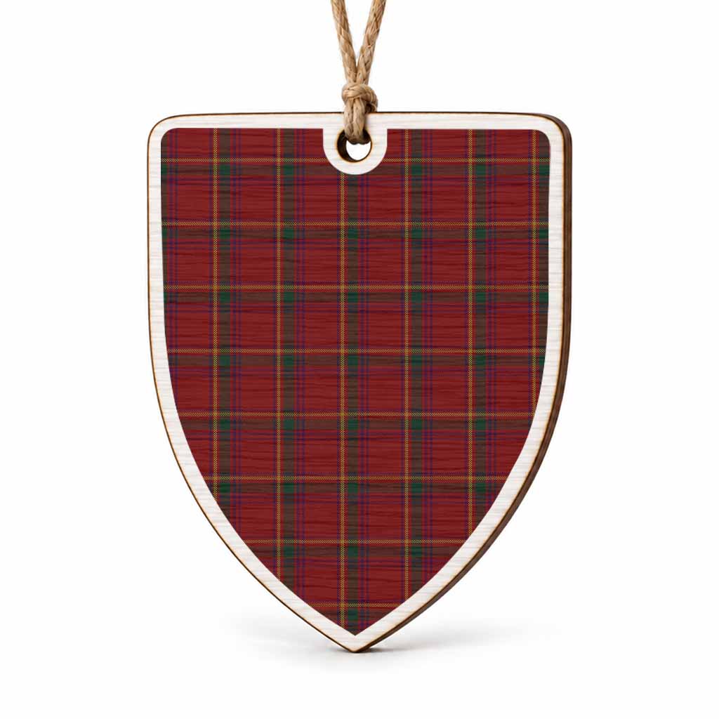 Galway Tartan Shield Wood Ornament , Pick Your Clan & Regional Plaid