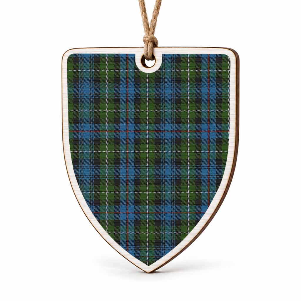 Mackenzie (Mckenzie) Tartan Shield Wood Ornament , Pick Your Clan & Regional Plaid