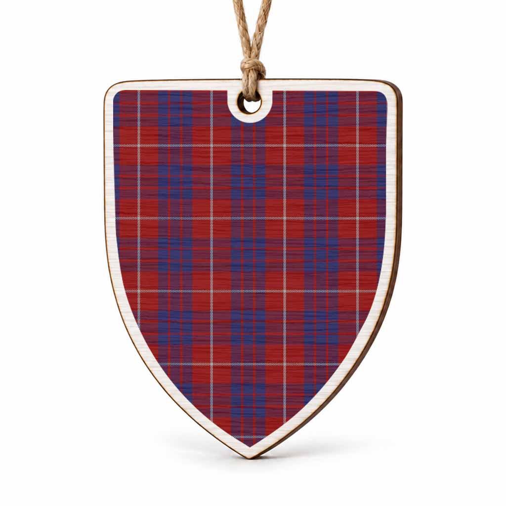 Hamilton Tartan Shield Wood Ornament , Pick Your Clan & Regional Plaid