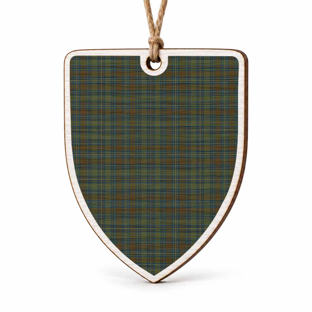 Kerry Tartan Shield Wood Ornament , Pick Your Clan & Regional Plaid