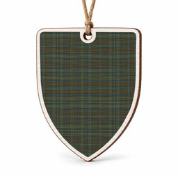 Kerry Tartan Shield Wood Ornament , Pick Your Clan & Regional Plaid