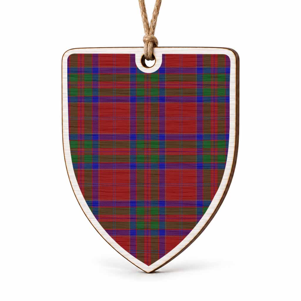 MacGillivray (McGillivray) Tartan Shield Wood Ornament , Pick Your Clan & Regional Plaid